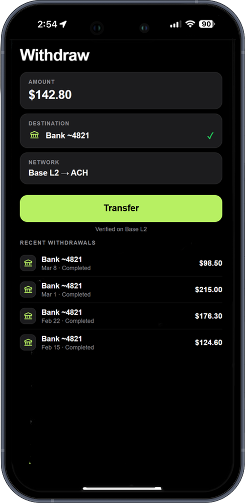 Cash out